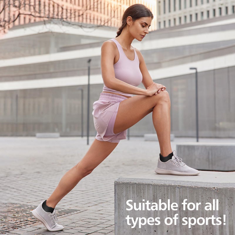 PAPLUS 6 Pairs Ankle Compression Socks for Women, Running Socks with Heel Tab, Cushioned Low Cut Athletic Socks - Image 2