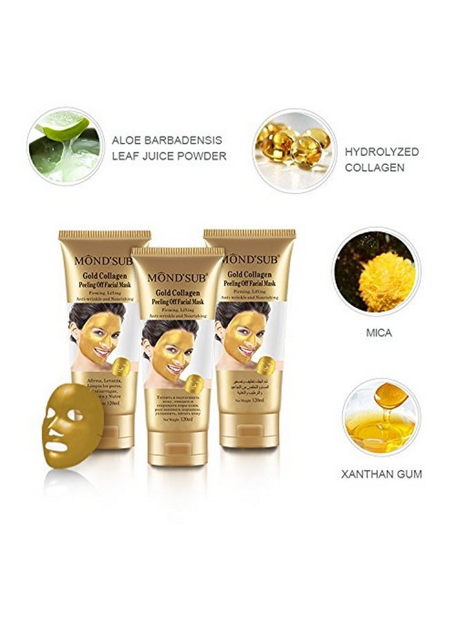 Mond'sub - Mond'sub 240 ml Gold Collagen Peel Off Facial Mask for Nourishing & Removing Blackheads - Pack of 2 - Image 1