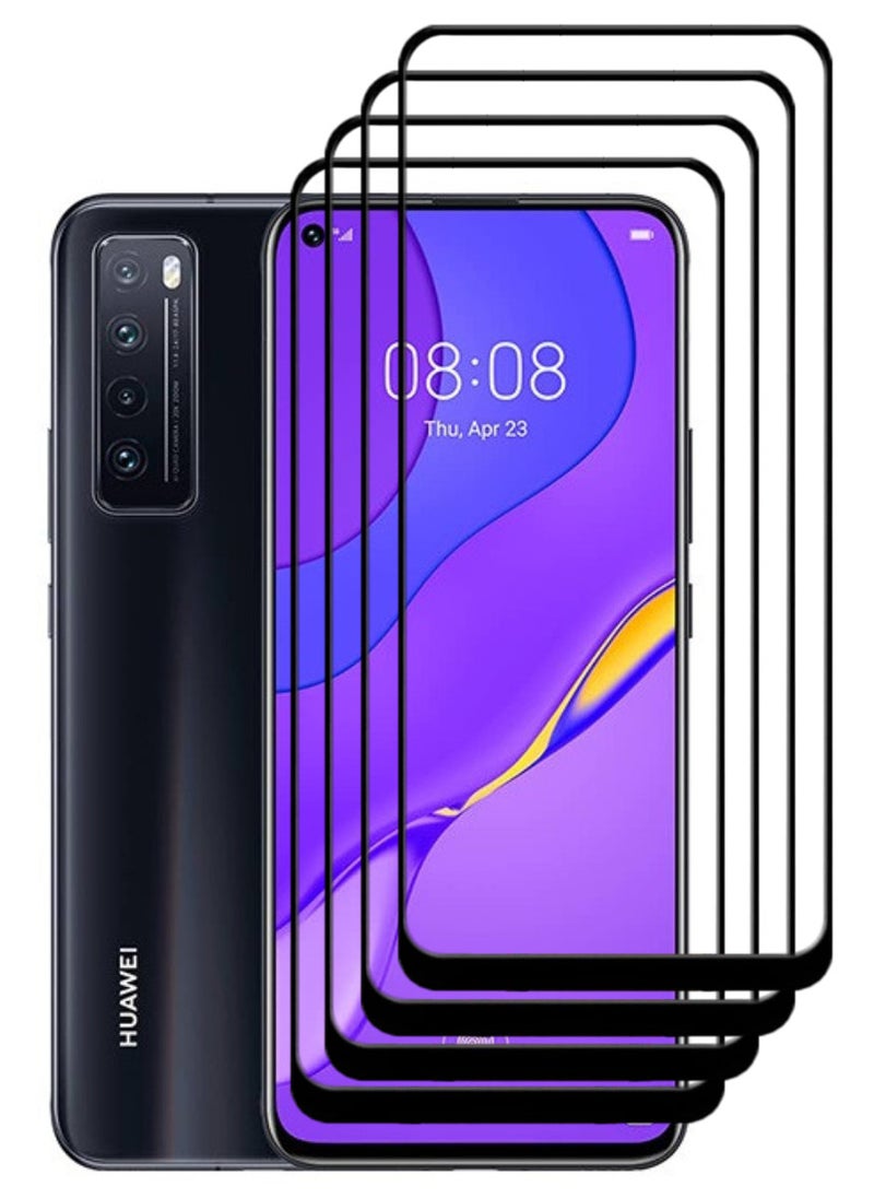 ACLIX 4 Pieces Antistatic ESD Dustproof Premium Quality High Definition Tempered Glass Screen Protector Designed For Huawei nova 7 5G - Image 1