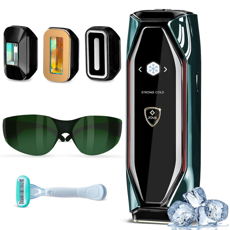JOVS JOVS Laser Hair Removal, 37°F Painless Hair Removal Device with Sapphire Ice-Cooling, 3 in 1 Hair Removal & Skin Rejuvenation for Women and Men, 8 Modes Skin Care for Whole Body, Touch Screen 
