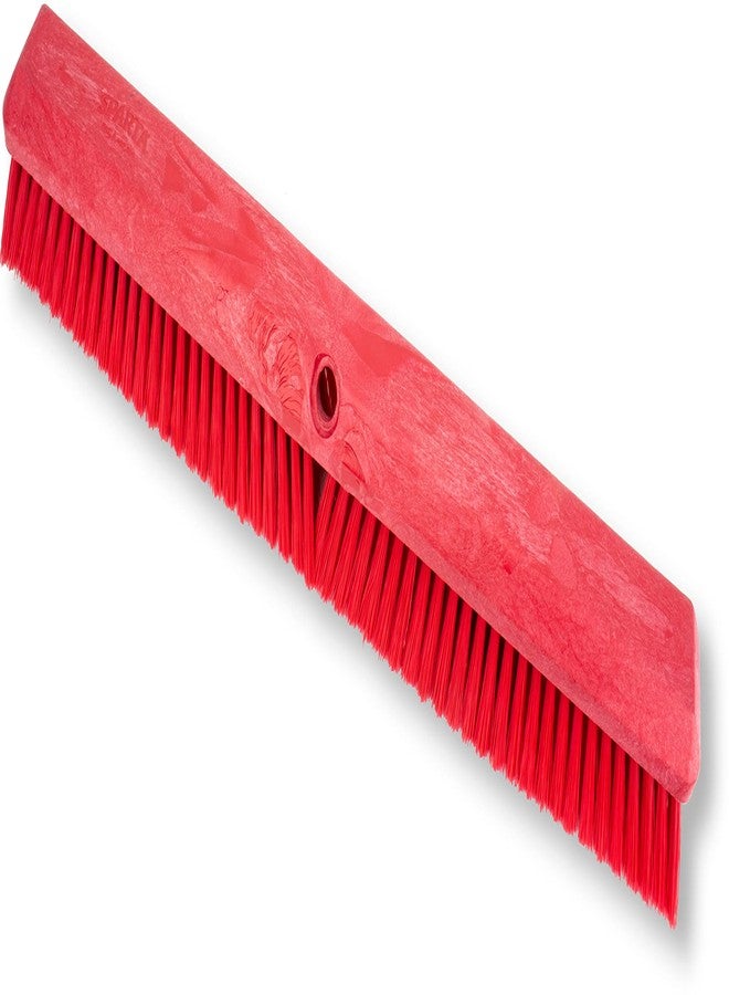 SPARTA 41891EC05 Omni Sweep Plastic Push Broom Head, Heavy Duty, Industrial Broom With Color Code System For Outdoor, Indoor, Garage, Concrete, Patio, Kitchen, Bathroom, 24 Inches, Red - Image 1