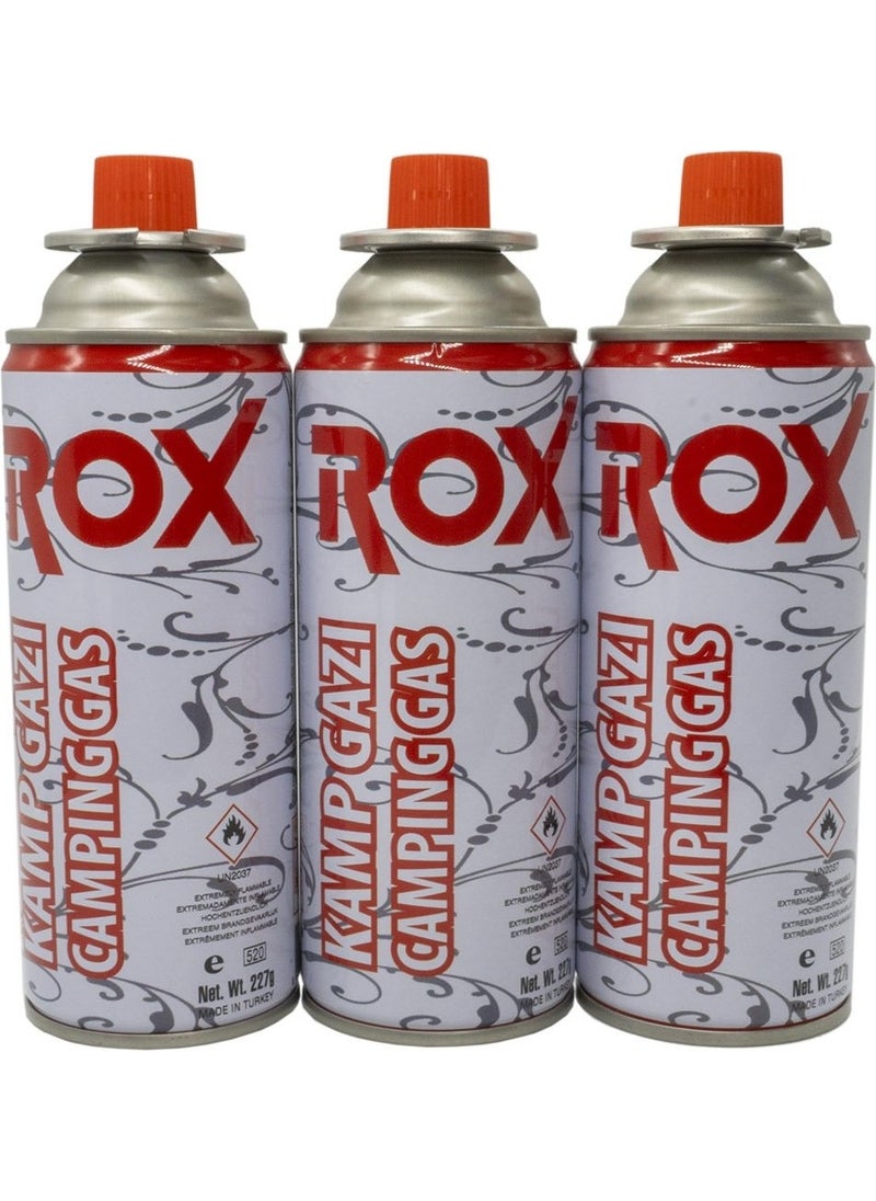 ROX - Camping Stove Gas Valve Cartridge 227GR 3 Pieces - Image 1