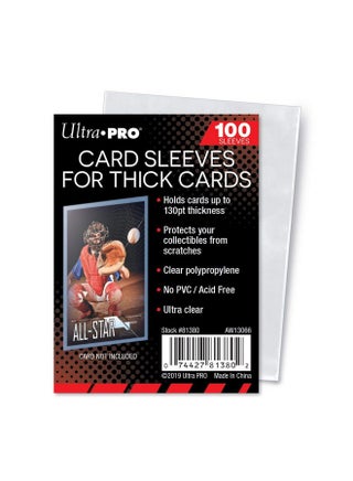 Clear Thick Card Sleeves Plastic; Holds Cards Up To 130Point ; 100Count - pzsku/ZC5BB3AAF8BACFC79BEE1Z/45/_/1697273396/b1f4bd95-dc76-426a-a056-5c56d0cfe892