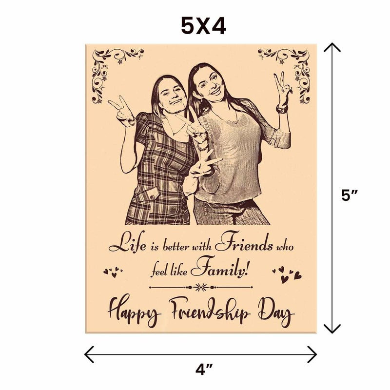 Gachwala Gachwala Customized Wooden Photo Frame Personalized Engraved Valentines Day Gift 5x4 Inch Unique Keepsake for Cherished Memories Special Occasions - Image 3