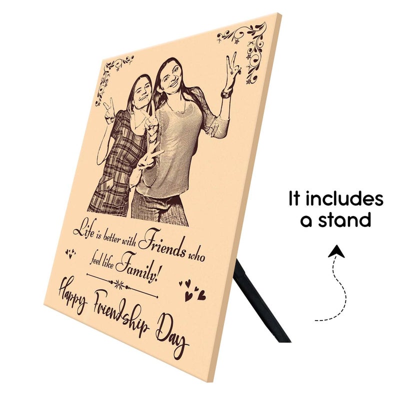 Gachwala Gachwala Customized Wooden Photo Frame Personalized Engraved Valentines Day Gift 5x4 Inch Unique Keepsake for Cherished Memories Special Occasions - Image 5
