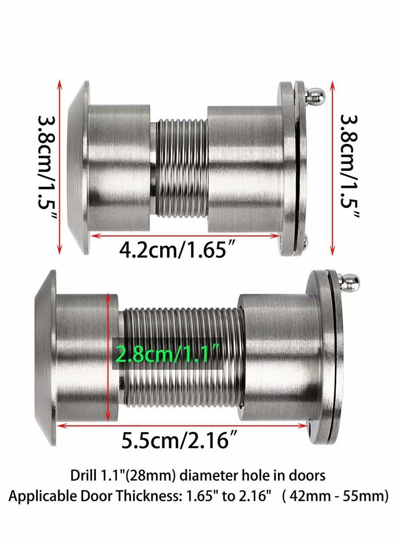 220-Degree Heavy Duty Door Viewer with Privacy Cover for 1-3/8 to 2-1/6 Doors - Antique Silver Finish - Image 3
