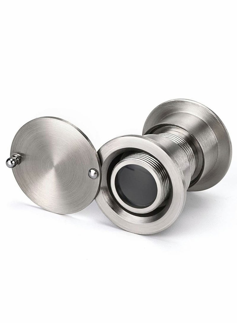 220-Degree Heavy Duty Door Viewer with Privacy Cover for 1-3/8 to 2-1/6 Doors - Antique Silver Finish - Image 2