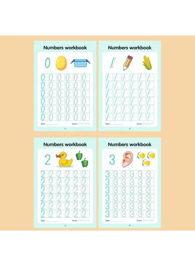 Number Magic Calligraphy Workbook 1pc English Chinese Tracing Handwriting Practice Math Learning Writing Skills Gift Ages 3 - Image 5