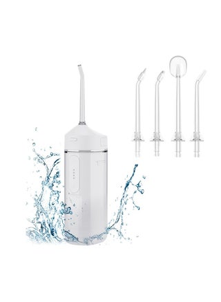 Cordless Water Flosser Mini Portable Oral Irrigator Telescopic Water Tank 4 Modes 4 Nozzles Unique Light IPX7 Waterproof Water Pick for Teeth Gums Braces Dental Care for Home Travel (White) - pzsku/ZC5BB53F8CF5DE168B60AZ/45/1746209362/8ef0a25c-acaf-4091-a2e2-60f8fdac64a9