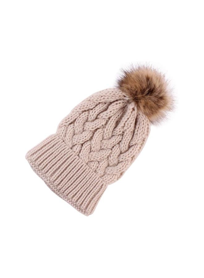 klarako 2PCS Mother&Baby Hat Parent-Child Hat Family Matching Cap Winter Warmer Knit Wool Beanie Ski Cap - Image 5