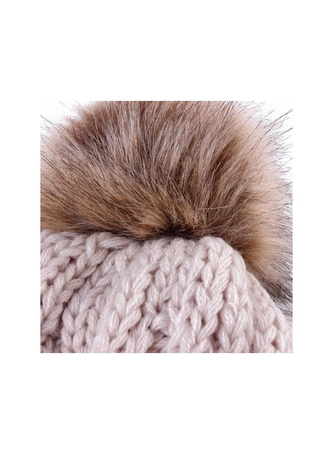 klarako 2PCS Mother&Baby Hat Parent-Child Hat Family Matching Cap Winter Warmer Knit Wool Beanie Ski Cap - Image 4