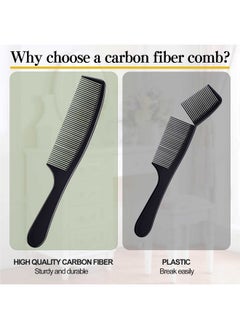 Bealihelp 4 Pieces Combs For Women And Man Premium Black Carbon Fiber Hair Comb Set For Teasing And Parting Professional Combs For Hair Stylist Fine And Wide Tooth Styling Comb For All Hair Types  - Image 5