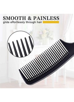 Bealihelp 4 Pieces Combs For Women And Man Premium Black Carbon Fiber Hair Comb Set For Teasing And Parting Professional Combs For Hair Stylist Fine And Wide Tooth Styling Comb For All Hair Types  - Image 3