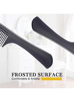 Bealihelp 4 Pieces Combs For Women And Man Premium Black Carbon Fiber Hair Comb Set For Teasing And Parting Professional Combs For Hair Stylist Fine And Wide Tooth Styling Comb For All Hair Types  - Image 4