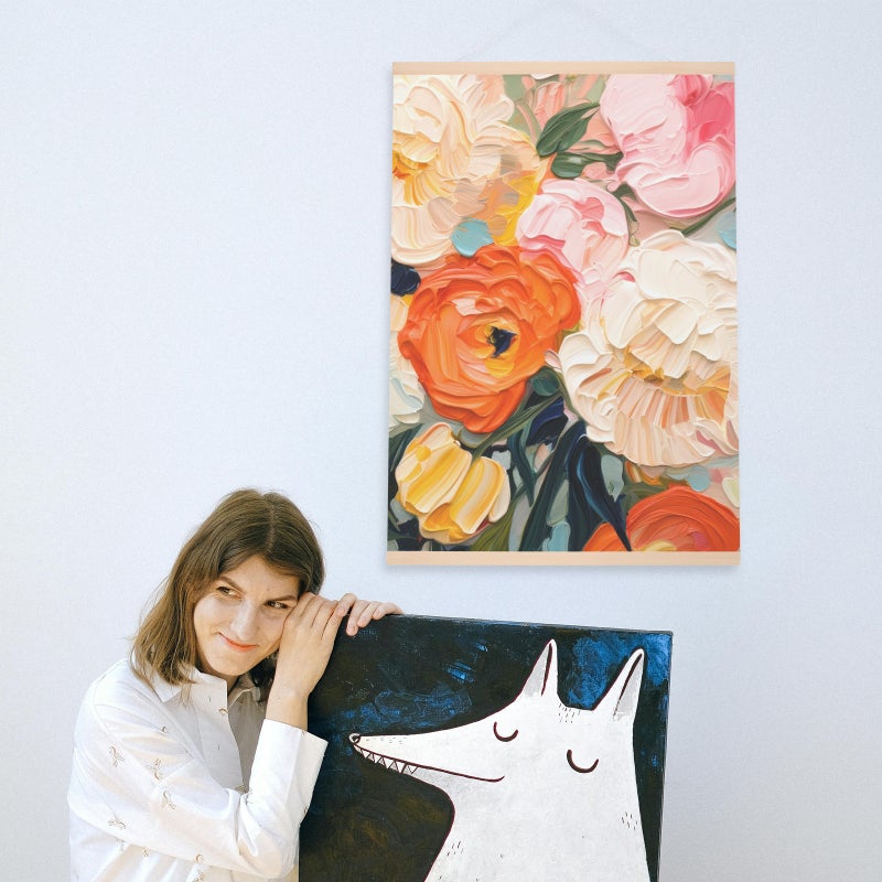 Tapestry Hanger for Art Display, Durable Wood Frame Suitable for Home and Office Use - Image 4