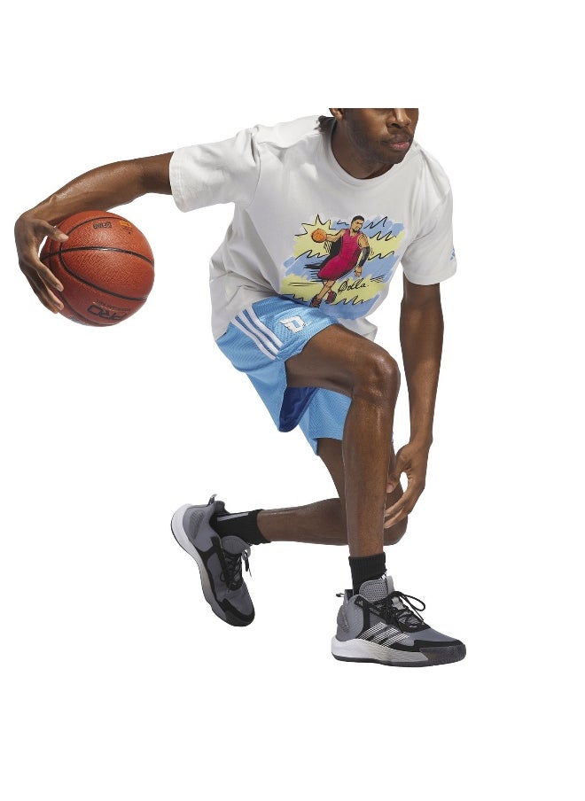 Adidas Adidas Dame Gfx Short Blue Basketball Shorts For Men Xs  - Image 5