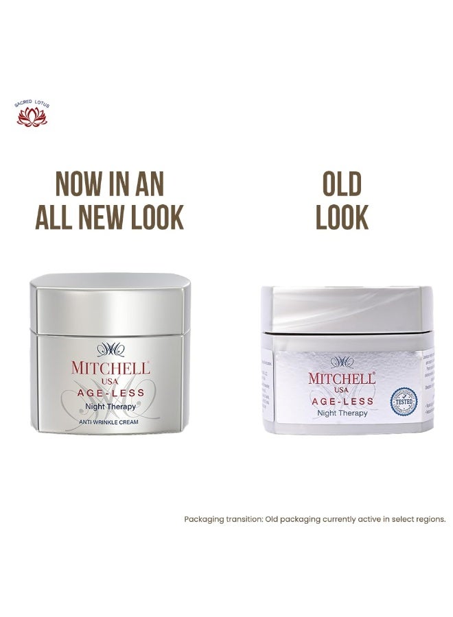 MITCHELL USA Night Therapy Anti Aging Night Cream Reduces Wrinkles, Hydrates Skin & Improves Skin's Texture Lotus Seeds Extract, Brahmi Extract & Cocoa Butter for Unisex All Skin Type, 50g - Image 5