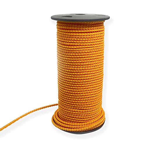 X MONSTER Throw Line 1/8" X 200＇ 100% Polyethylene Rope for Arborists, Tree Climbing, High Limb Throwing, Outdoor Utility Cord (Orange, 200) - Image 1