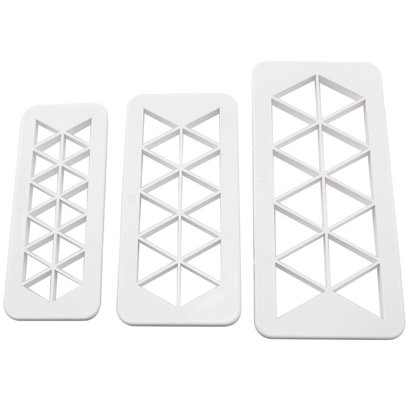 ZYAMY 3IN1 Triangle Cake Fondant Cutter Cookie Cutter Biscuit Cutter Cake Cutter Fudge Cake DIY Decorative Mould 3 Size