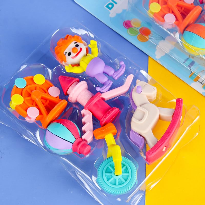 DEOXY Fairy Tale Palace Erasers for Set– Stylish Erasers for Girls, School Stationary Kit for, Birthday Return Gifts (QH-8739) - Image 1