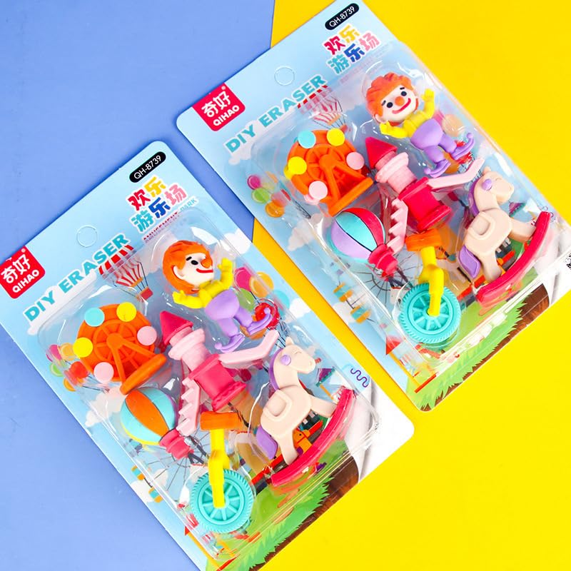 DEOXY Fairy Tale Palace Erasers for Set– Stylish Erasers for Girls, School Stationary Kit for, Birthday Return Gifts (QH-8739) - Image 4