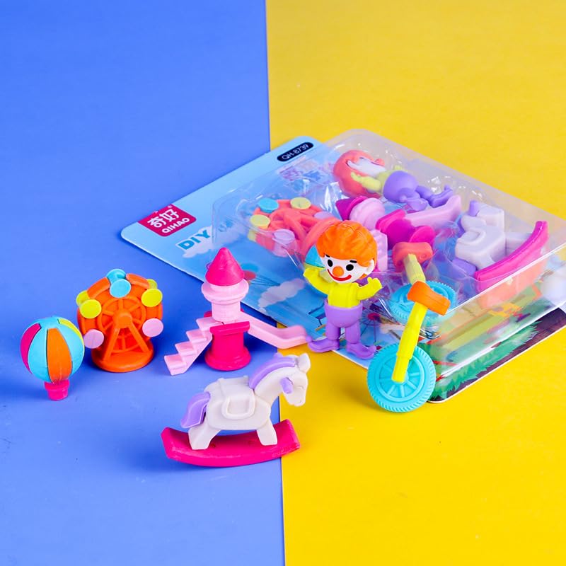 DEOXY Fairy Tale Palace Erasers for Set– Stylish Erasers for Girls, School Stationary Kit for, Birthday Return Gifts (QH-8739) - Image 5