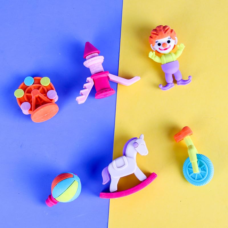 DEOXY Fairy Tale Palace Erasers for Set– Stylish Erasers for Girls, School Stationary Kit for, Birthday Return Gifts (QH-8739) - Image 3