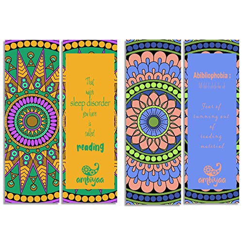 Ambiyaa Set of 18 Handmade Mandala Bookmarks in Indian Colors - Image 3