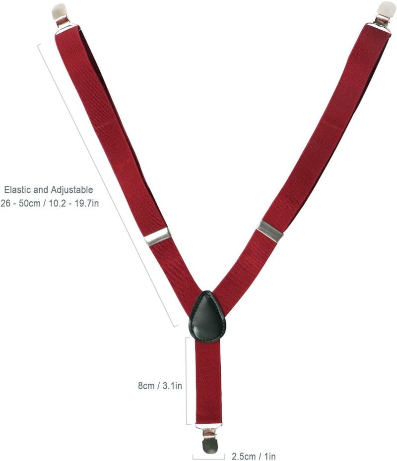 kilofly 4 Sets Boys Pre-tied Adjustable Neck Bow Ties + Elastic Suspenders Pack - Image 5