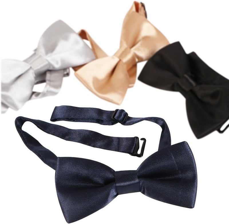 kilofly 4 Sets Boys Pre-tied Adjustable Neck Bow Ties + Elastic Suspenders Pack - Image 3