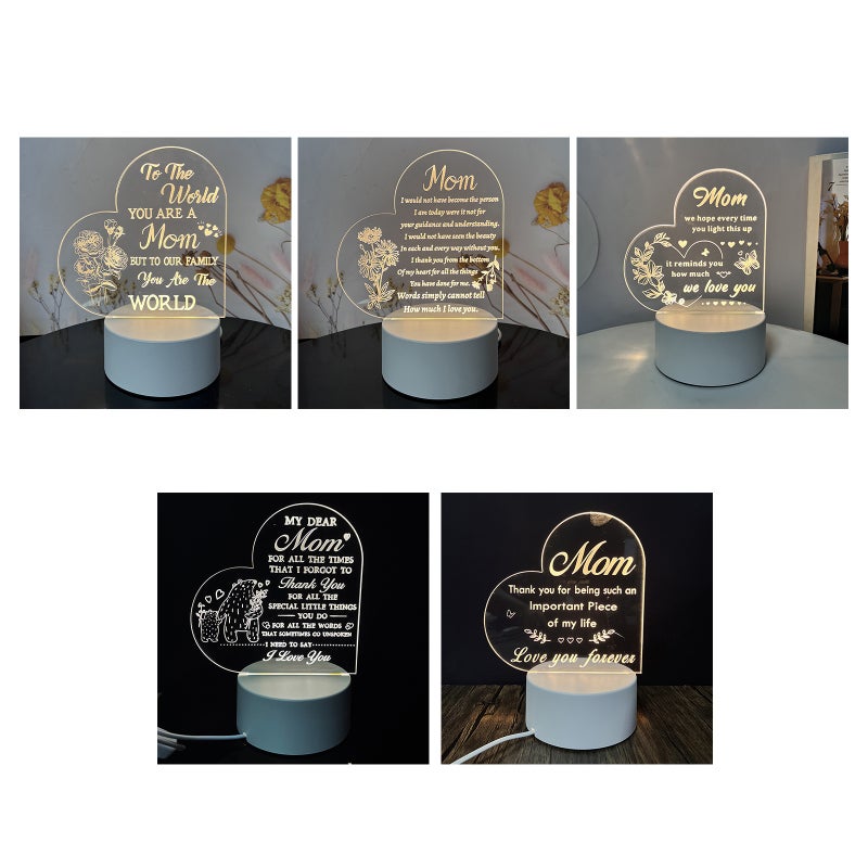 3D Night Light: Heart-Shaped Design - USB Powered Creative Gift for Home Bedroom, Romantic Decor And Special Occasions - Image 4