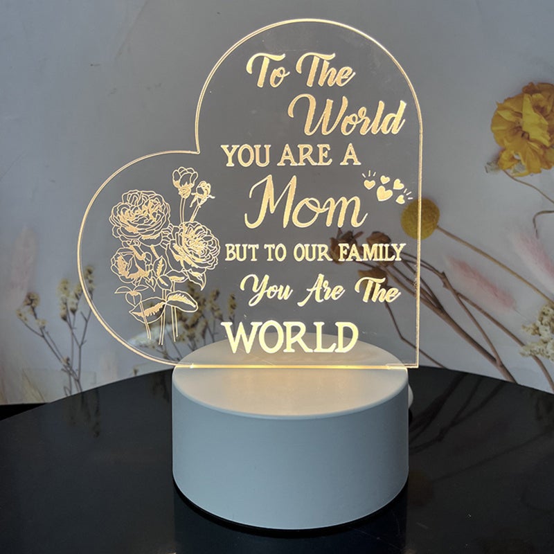 3D Night Light: Heart-Shaped Design - USB Powered Creative Gift for Home Bedroom, Romantic Decor And Special Occasions - Image 1