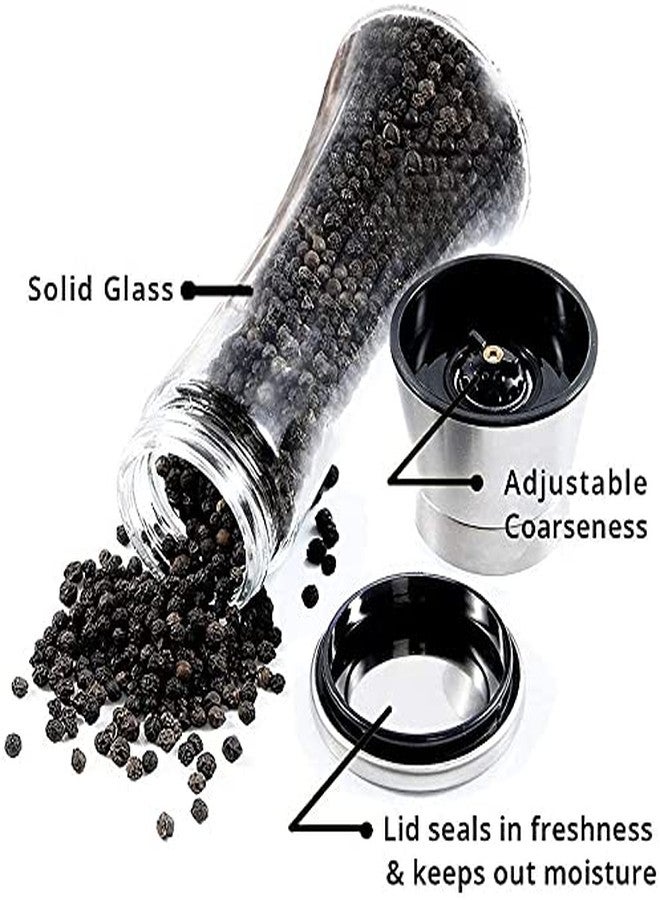 tgopit Stainless Steel Salt Grinder or Pepper Grinder - Refillable Salt & Pepper Mills Set Salt and Pepper Shakers with Adjustable Coarseness, Salt and Pepper Mill Salt & Pepper Shakers (Set of 1) - Image 4