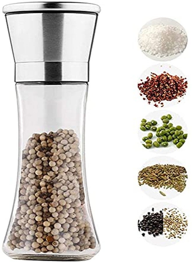 tgopit Stainless Steel Salt Grinder or Pepper Grinder - Refillable Salt & Pepper Mills Set Salt and Pepper Shakers with Adjustable Coarseness, Salt and Pepper Mill Salt & Pepper Shakers (Set of 1) - Image 1