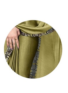 Accessorize Kingdom Women's Plain Weave Chiffon Geometric Printed Saree with Blouse Piece  - Image 5