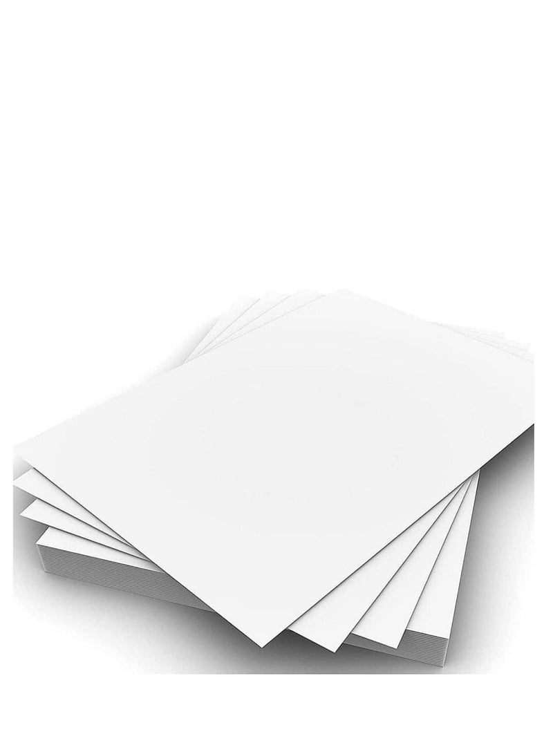 Premify 50Pcs Blank White Cards, 300GSM 50 Sheets A4 Size Cardstock Premium Thick Paper Printer Arts Craft Card - Image 1