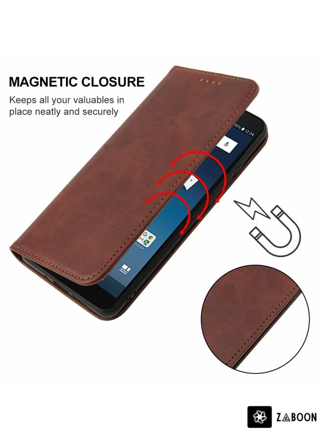Zaboon Protective Case For Samsung Galaxy Feel 2 / SC-02L JP Magnetic Closure Leather - Image 5