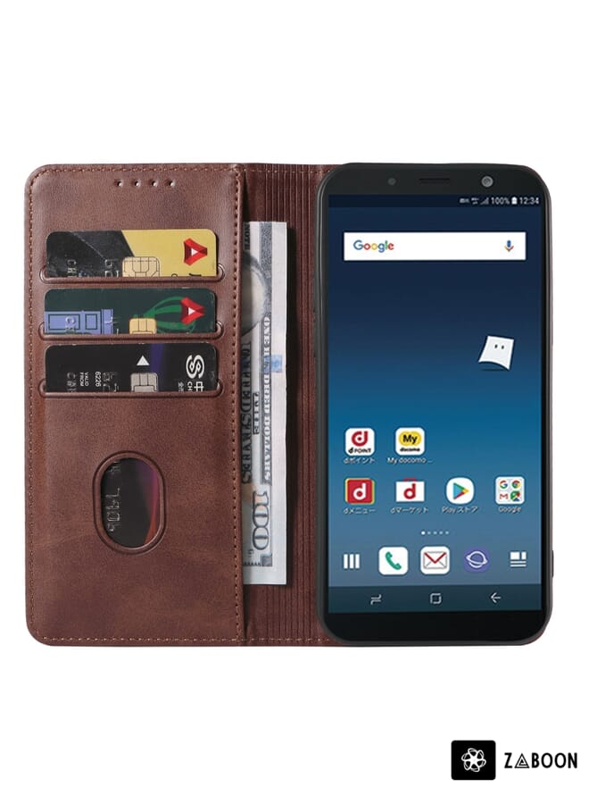 Zaboon Protective Case For Samsung Galaxy Feel 2 / SC-02L JP Magnetic Closure Leather - Image 3