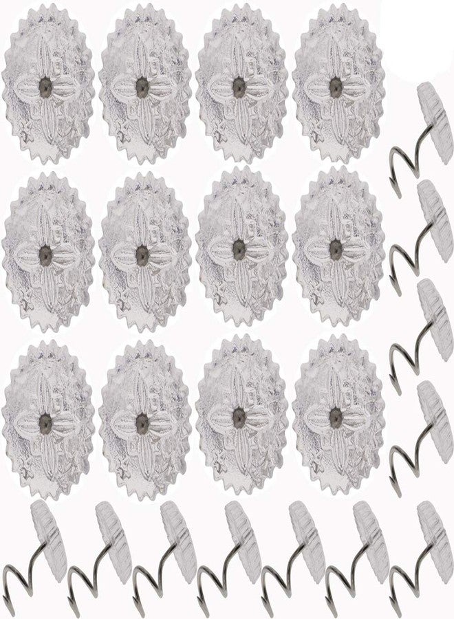 Mini Skater 30 pcs Clear Heads Screw Nail Twist Pins Headliners Upholstery for Slipcovers Chair Couch Furniture Car Slip Covers Bedskirt Fixed Blankets Sofa Sets 0.6 inch (30 pcs) - Image 1