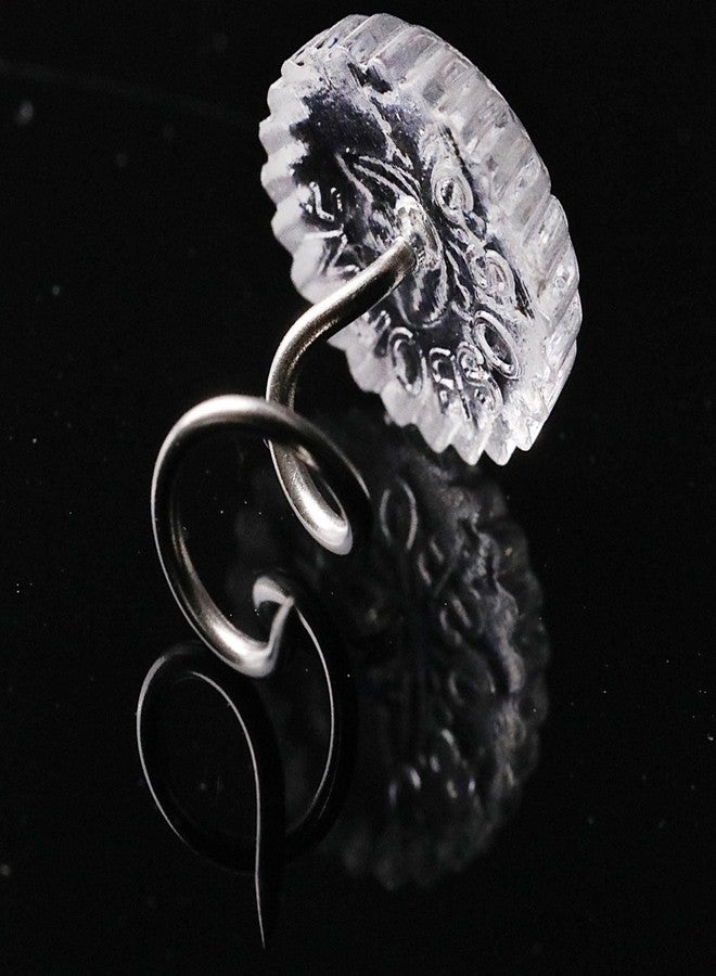 Mini Skater 30 pcs Clear Heads Screw Nail Twist Pins Headliners Upholstery for Slipcovers Chair Couch Furniture Car Slip Covers Bedskirt Fixed Blankets Sofa Sets 0.6 inch (30 pcs) - Image 2