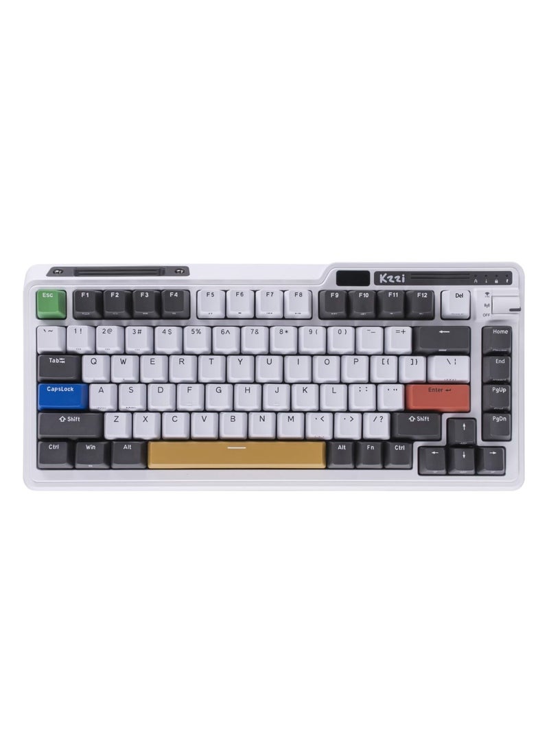 Kzzi - K75 PRO Arcade Games RGB 75% Wireless Gasket Tri-Mode Connectable Mechanical Keyboard, 82 Keys Hot Swappable Gaming Keyboard with Knob and Power Display, Custom Tactile Switches - Image 1