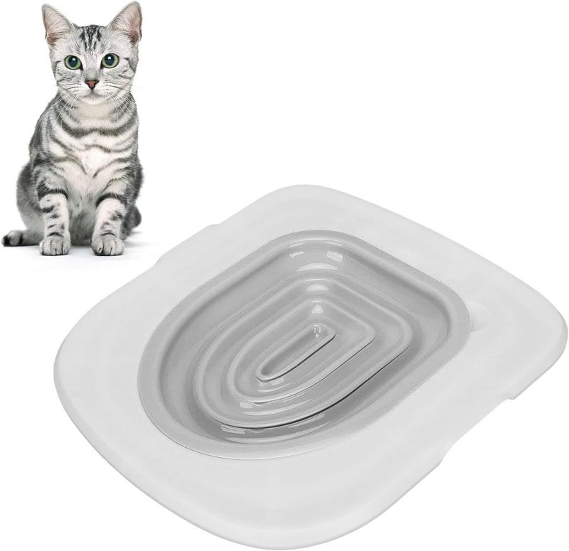 woobles Cat Toilet Trainer, Environmentally Friendly Reusable Cat Toilet Training Kit Removable for Home (White Tray, 1 Gray Inner Support)-White Tray, 1 Gray Inner Support - Image 2