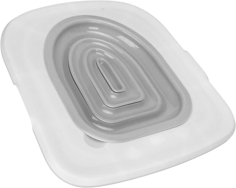 woobles Cat Toilet Trainer, Environmentally Friendly Reusable Cat Toilet Training Kit Removable for Home (White Tray, 1 Gray Inner Support)-White Tray, 1 Gray Inner Support - Image 5