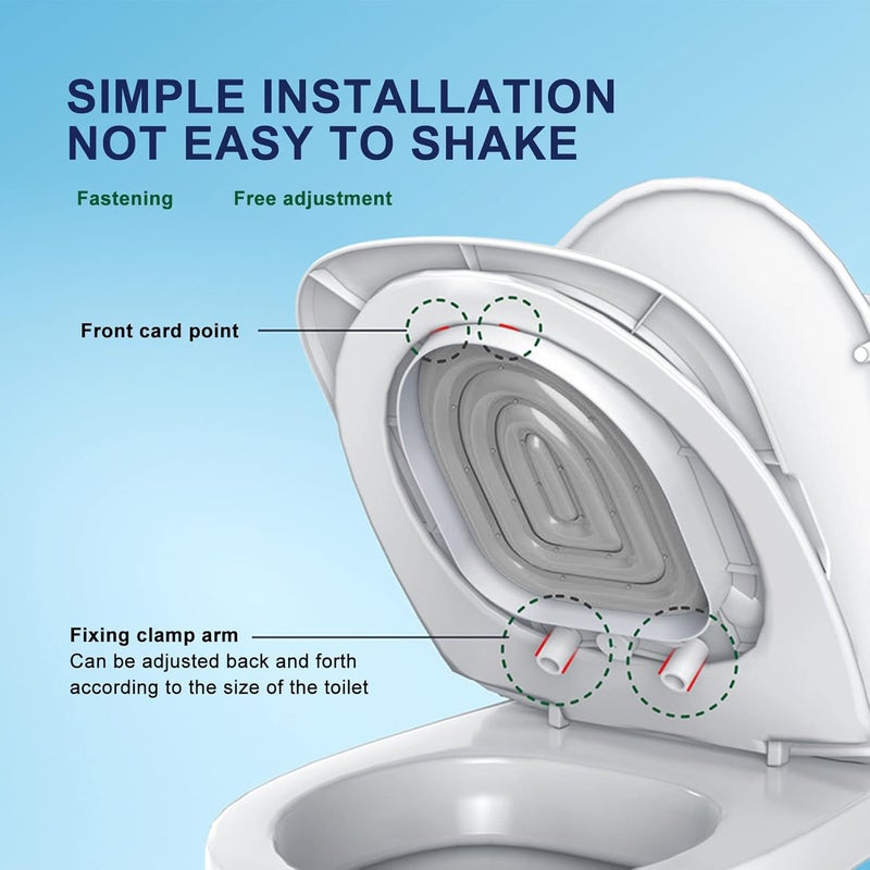 woobles Cat Toilet Trainer, Environmentally Friendly Reusable Cat Toilet Training Kit Removable for Home (White Tray, 1 Gray Inner Support)-White Tray, 1 Gray Inner Support - Image 3
