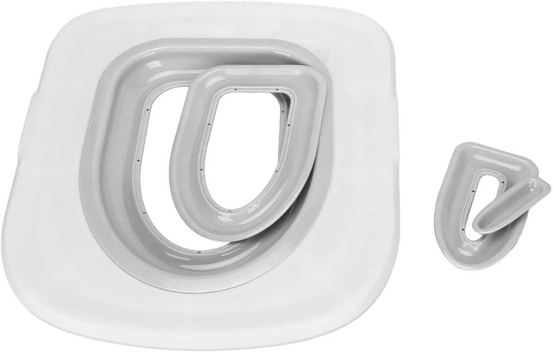 woobles Cat Toilet Trainer, Environmentally Friendly Reusable Cat Toilet Training Kit Removable for Home (White Tray, 1 Gray Inner Support)-White Tray, 1 Gray Inner Support - Image 1
