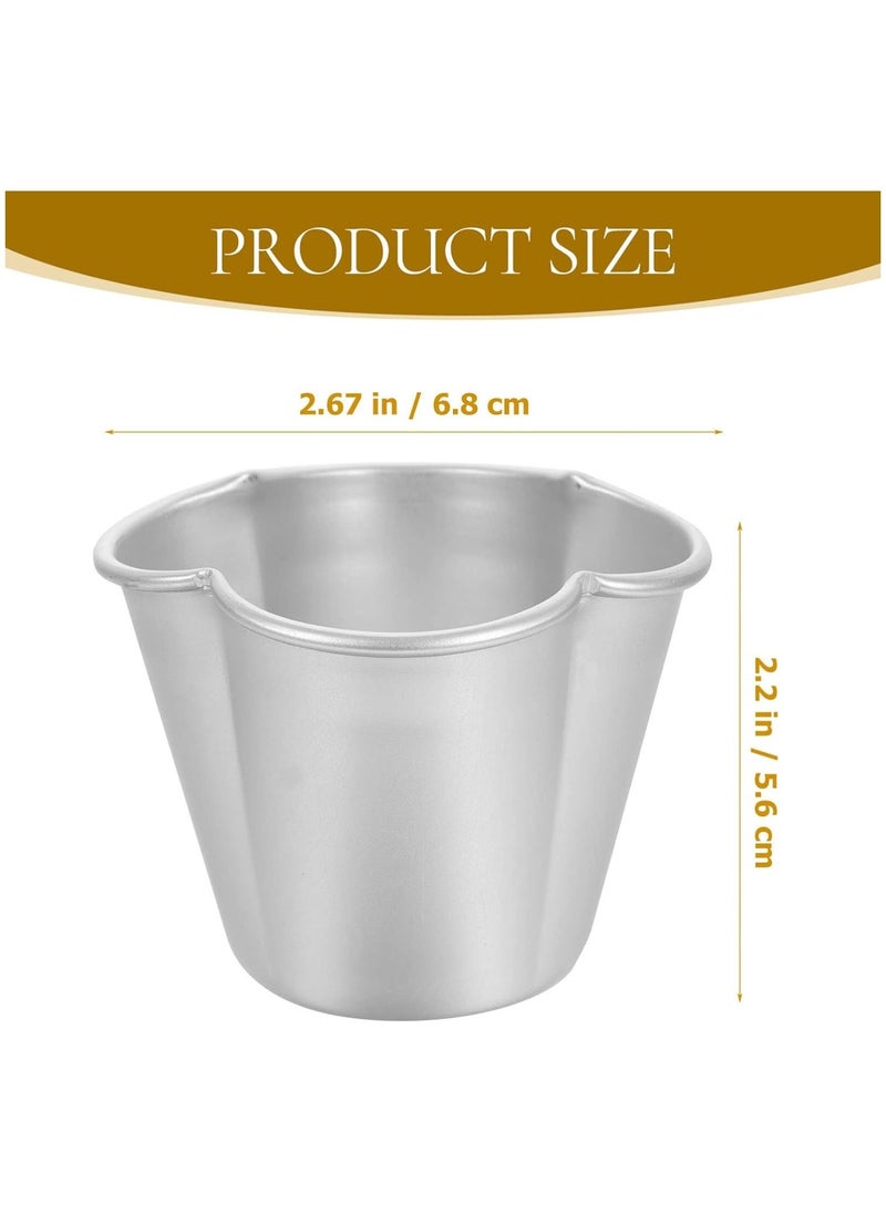 6Pcs Egg Tart Molds Nonstick Pudding Pan Muffin Cups Aluminum Alloy Cake Tartlets Pudding Molds Baking Cups Cupcake Mould Muffin Tin Egg Tart Molds Baking Tool for Kitchen Mini Pie Tins - Image 5