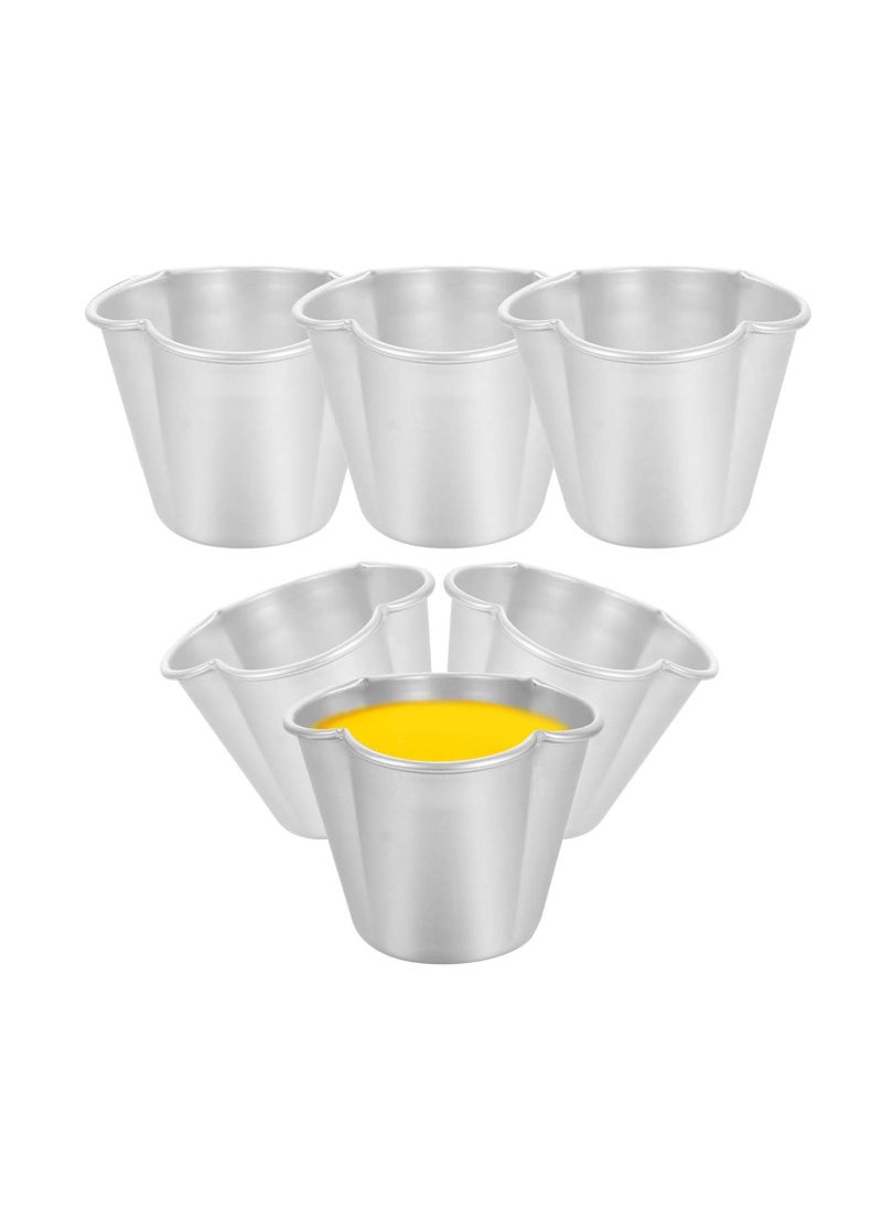 6Pcs Egg Tart Molds Nonstick Pudding Pan Muffin Cups Aluminum Alloy Cake Tartlets Pudding Molds Baking Cups Cupcake Mould Muffin Tin Egg Tart Molds Baking Tool for Kitchen Mini Pie Tins - Image 1