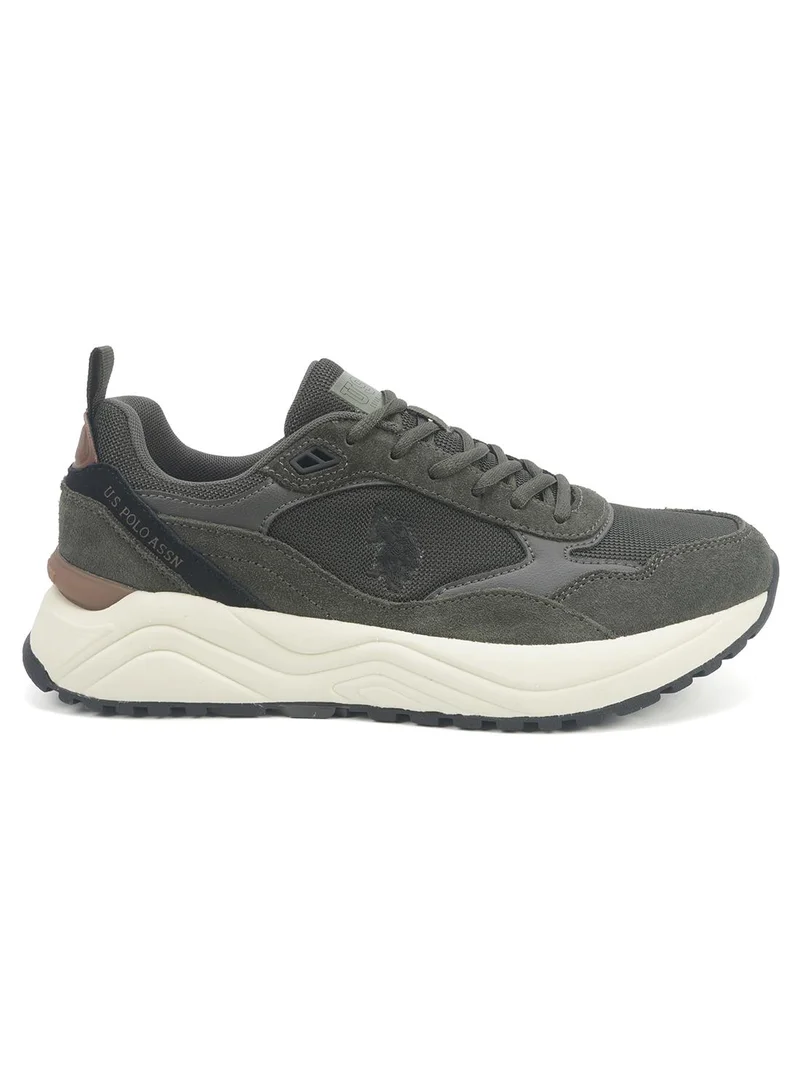 Men's Khaki Low-Top Sneakers - Lightweight Timeless Lace-Up Style