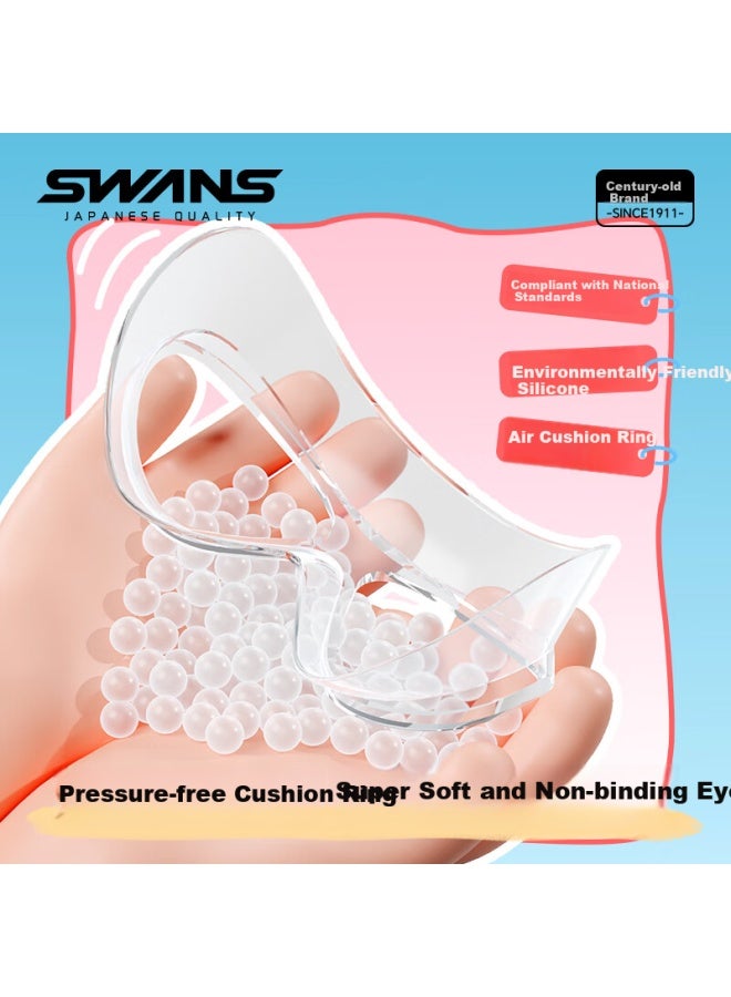 Swans Kids Swim Goggles High Definition Large Frame Waterproof Anti-Fog Wide View Comfortable Fit Non-Leaking Eye Swimming Diving Goggles Purple - Image 2