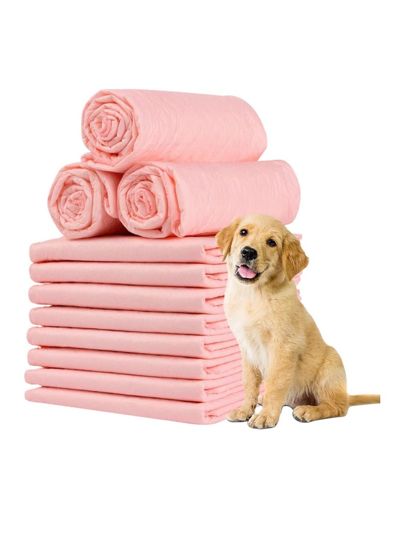 ECVV وسادات تدريب الحيوانات الأليفة من ECVV، وسادات تبول للاستخدام مرة واحدة للكلاب والجراء والقطط والأرانب والحيوانات الأليفة، سريعة الجفاف ولا تتسرب، فائقة الامتصاص، 60 × 60 سم، 40 قطعة، وردي - Image 1